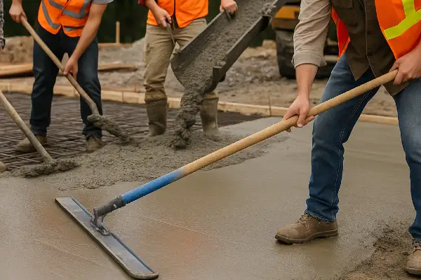 a new concrete foundation for a house from Houston Concrete Contractor in Houston, TX - concrete parking lot building