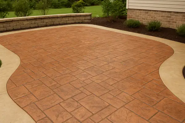 a stamped concrete patio from Houston Concrete Contractor in Houston, TX - concrete work houston a stamped concrete patio from Houston Concrete Contractor in Houston, TX - concrete work houston