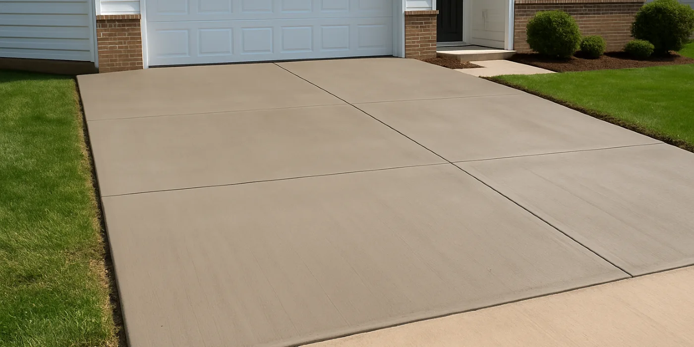 a brand new concrete driveway from Houston Concrete Contractor in Cypress, TX - Cypress TX