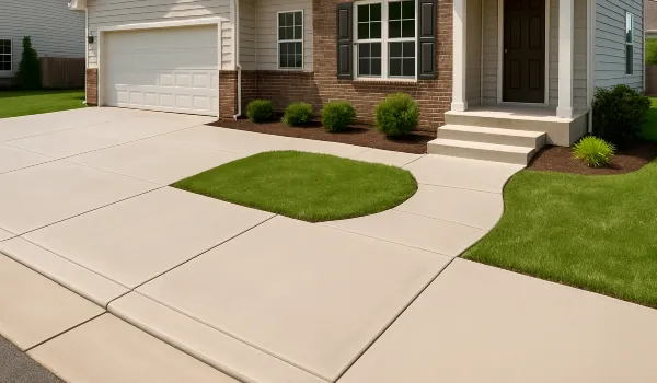 a concrete porch and sidewalk from Houston Concrete Contractor in Pearland, TX - Pearland TX